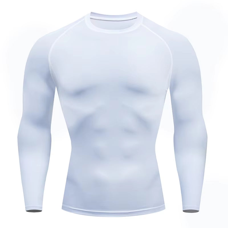 Men Compression Running T-Shirt Fitness Tight Long Sleeve Sport Shirts Training Jogging Tops Gym Sportswear Dry Fit Rashgard