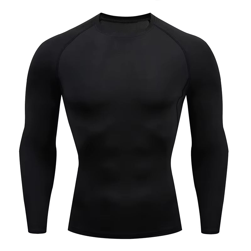 Men Compression Running T-Shirt Fitness Tight Long Sleeve Sport Shirts Training Jogging Tops Gym Sportswear Dry Fit Rashgard
